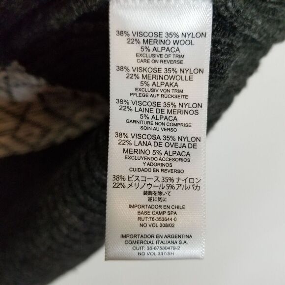 Sherpa Adventure Gear Women Dolga Cardigan Sz M Black Gray Merino Wool Blend - Picture 8 of 8